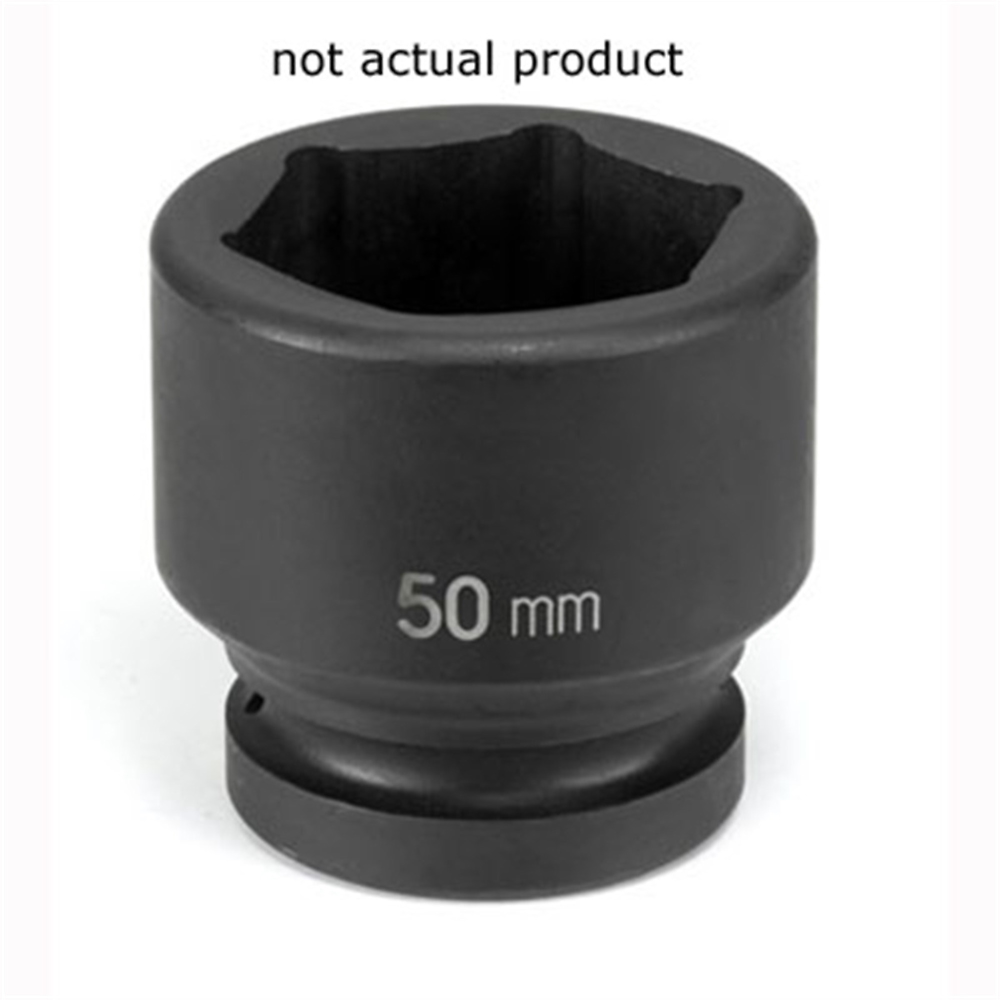 Grey Pneumatic Impact Socket — 28mm, 1in. Drive, 6-Point, Black, Model# GRE4028M